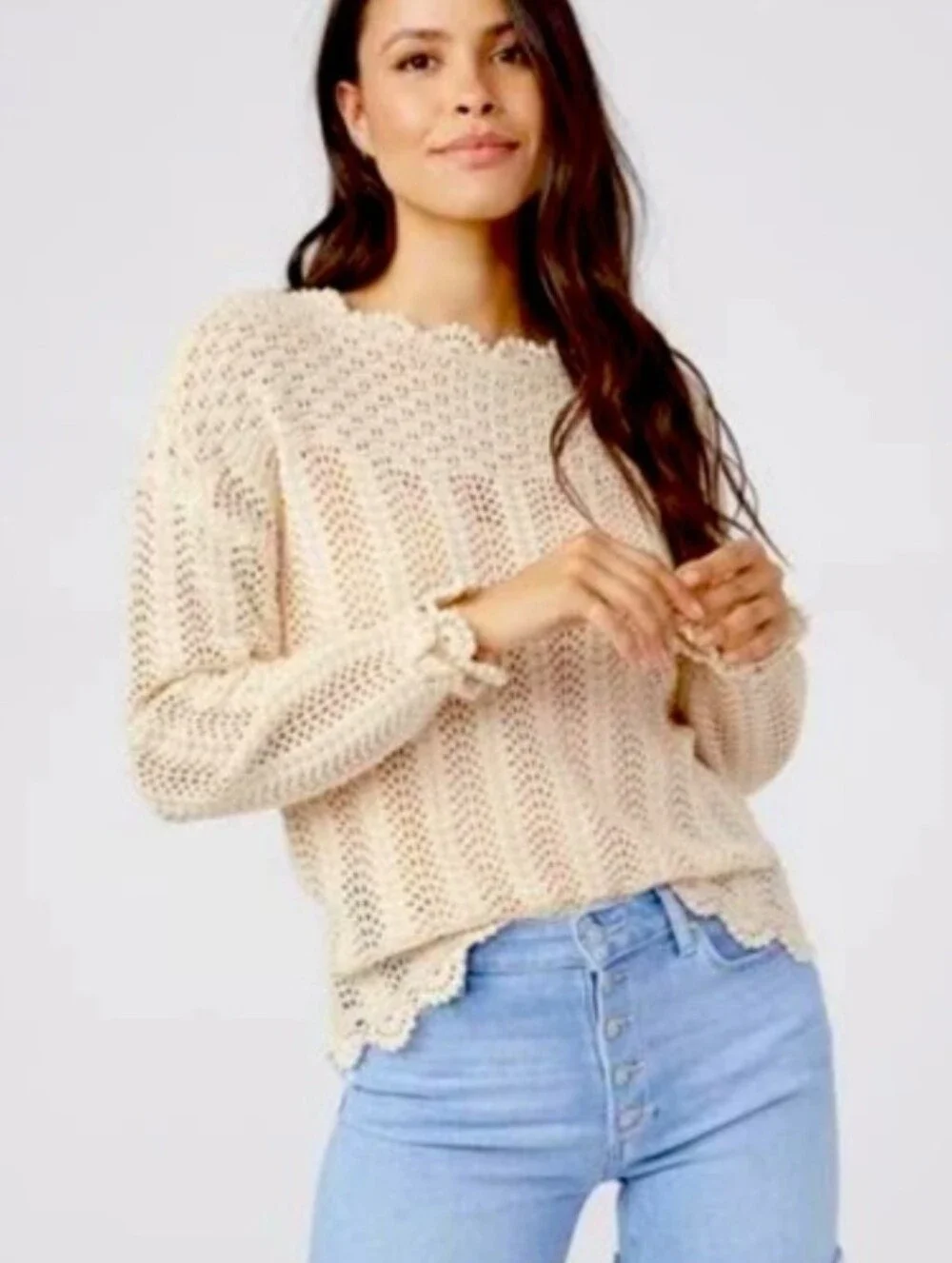 Paige Kuzuyu Sweater - Ecru size Medium